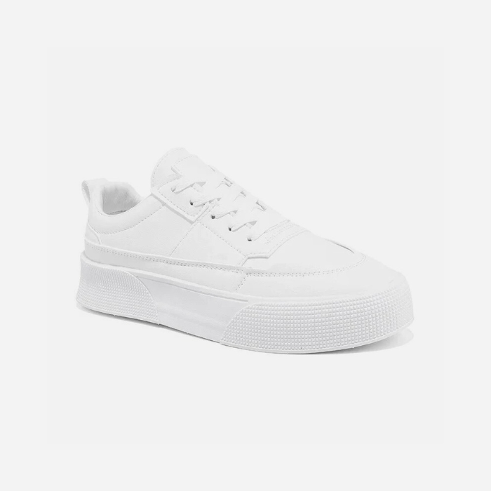 BASKETS BLANCHES HOMME EN CUIR BLANC / 39