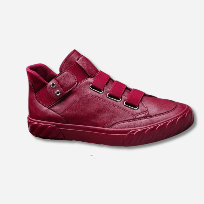 BASKETS SEMI MONTANTES HOMME ROUGE / 39