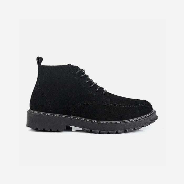 BOTTES À LACETS EN DAIM NOIR / 39