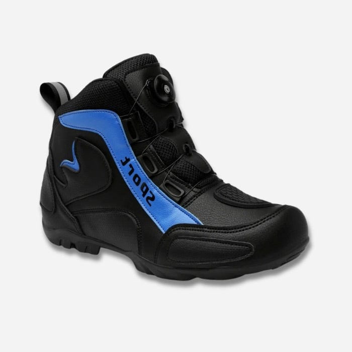 BOTTES DE MOTO POUR HOMME ANTIDÉRAPANTES NOIR-BLEU / 40