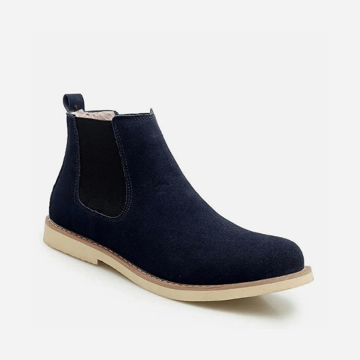 BOTTES EN DAIM CHELSEA BLEU / 39