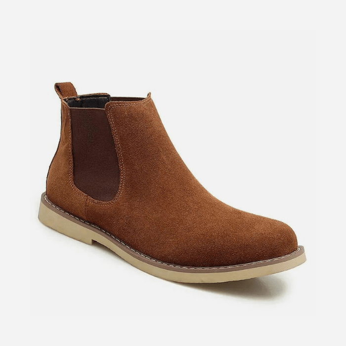 BOTTES EN DAIM CHELSEA MARRON / 39