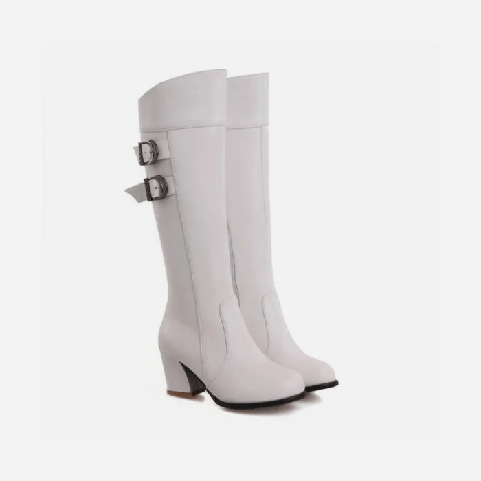 BOTTES FEMMES TIGE HAUTE BLANC / 34