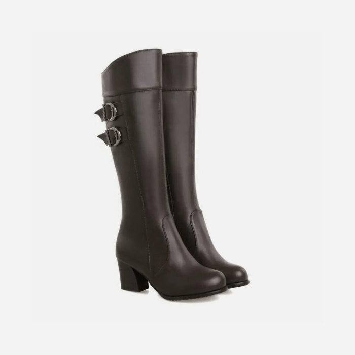 BOTTES FEMMES TIGE HAUTE MARRON / 34