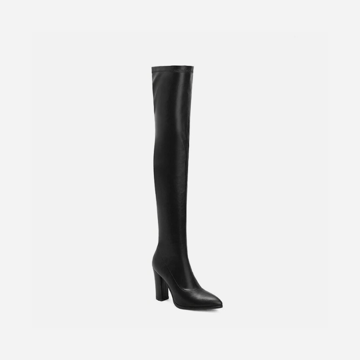 BOTTES HAUTES ELASTIQUES FEMME NOIR / 34