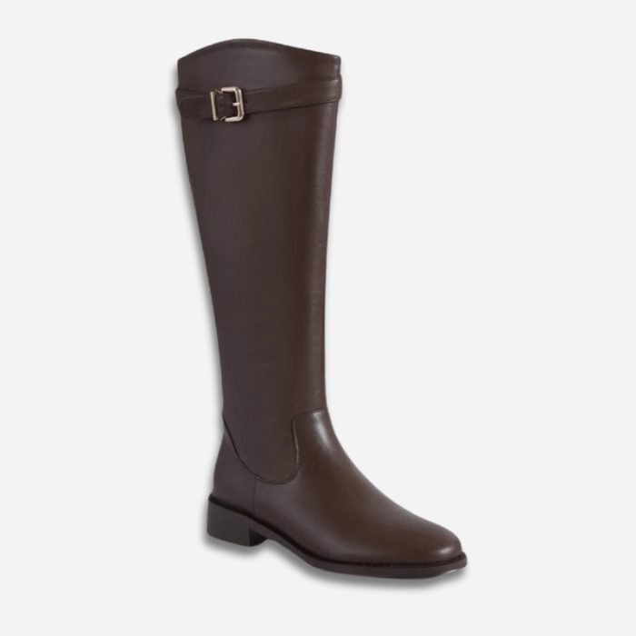 BOTTES HAUTES FEMME À PETIT TALON MARRON / 35