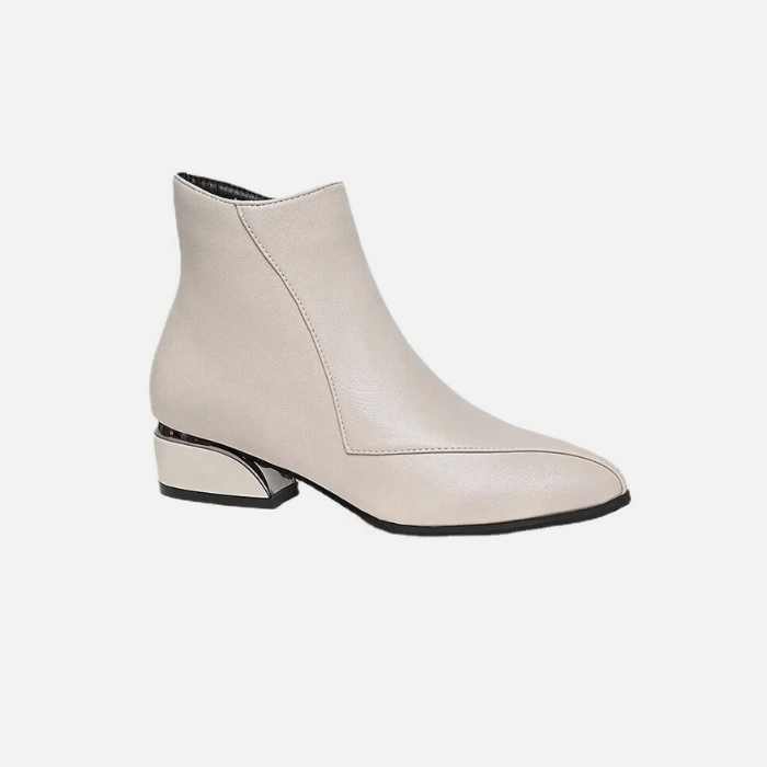 BOTTINES À TALON COMPENSÉ BEIGE / 35