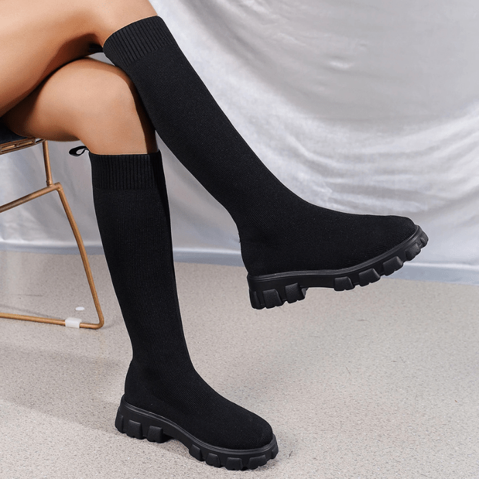 BOTTINES CHAUSSETTES HAUTES