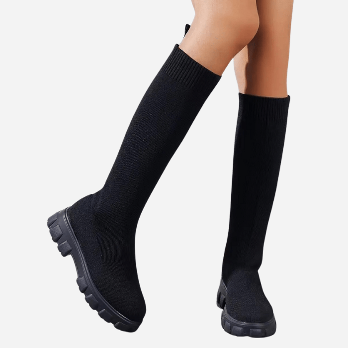 BOTTINES CHAUSSETTES HAUTES NOIR / 36