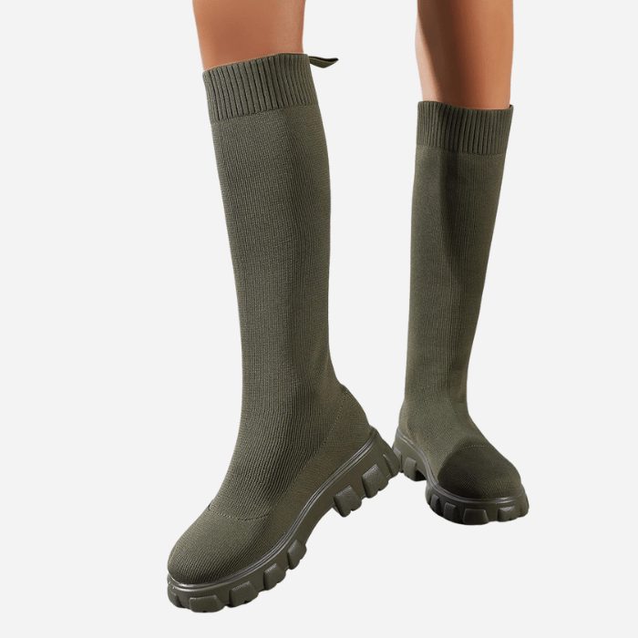 BOTTINES CHAUSSETTES HAUTES VERT / 36