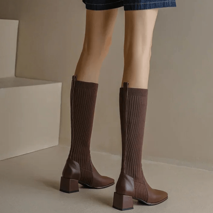 BOTTINES CHAUSSETTES MI-MOLLET