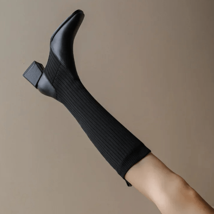 BOTTINES CHAUSSETTES MI-MOLLET