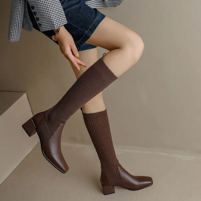 BOTTINES CHAUSSETTES MI-MOLLET