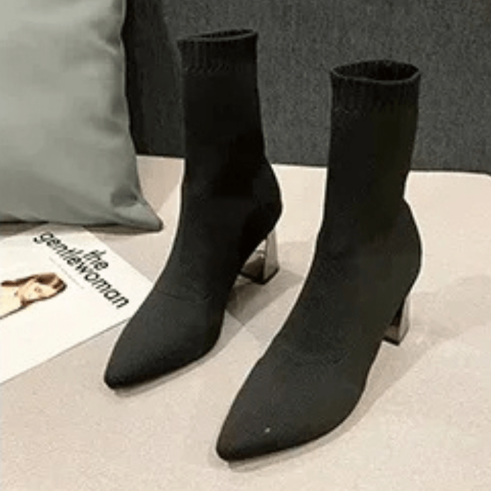 BOTTINES CHAUSSETTES POINTUES