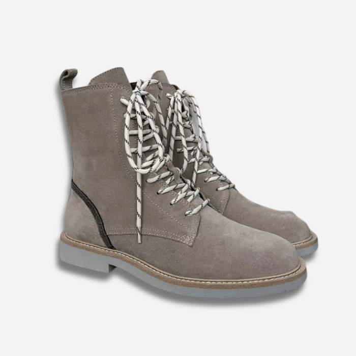 BOTTINES COURTES FEMME À LACETS