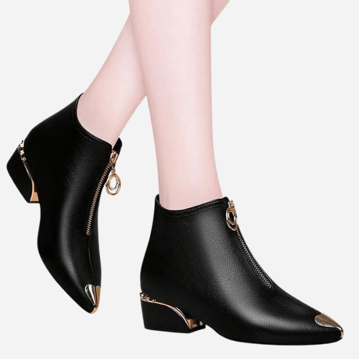 BOTTINES NOIRES FEMME À TALON