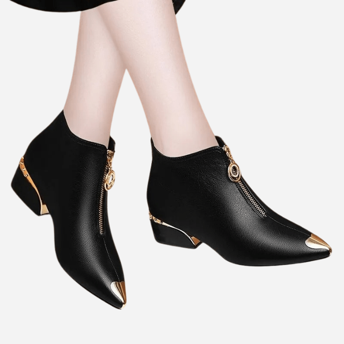 BOTTINES NOIRES FEMME À TALON