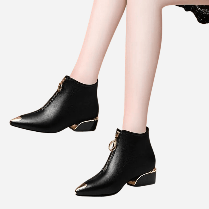 BOTTINES NOIRES FEMME À TALON