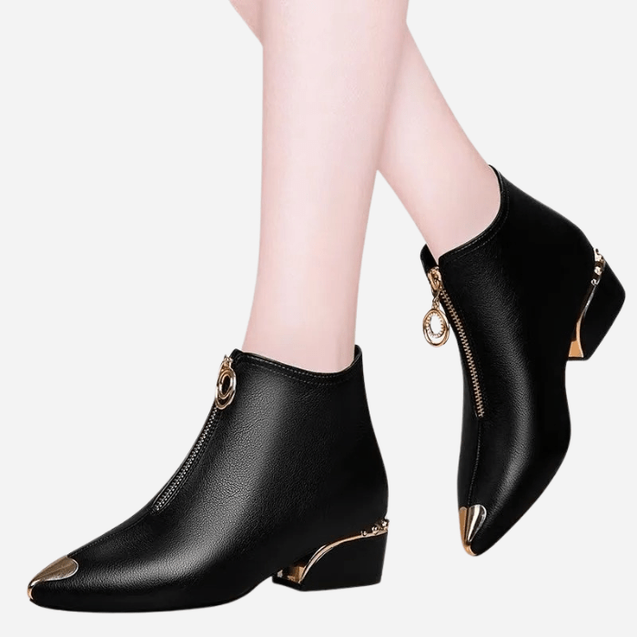 BOTTINES NOIRES FEMME À TALON