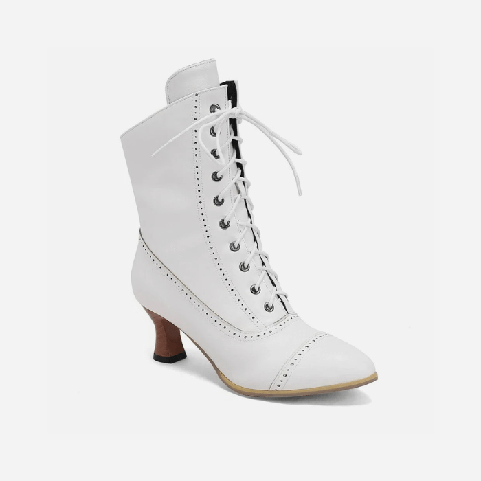 BOTTINES VINTAGE FEMME BLANC / 34