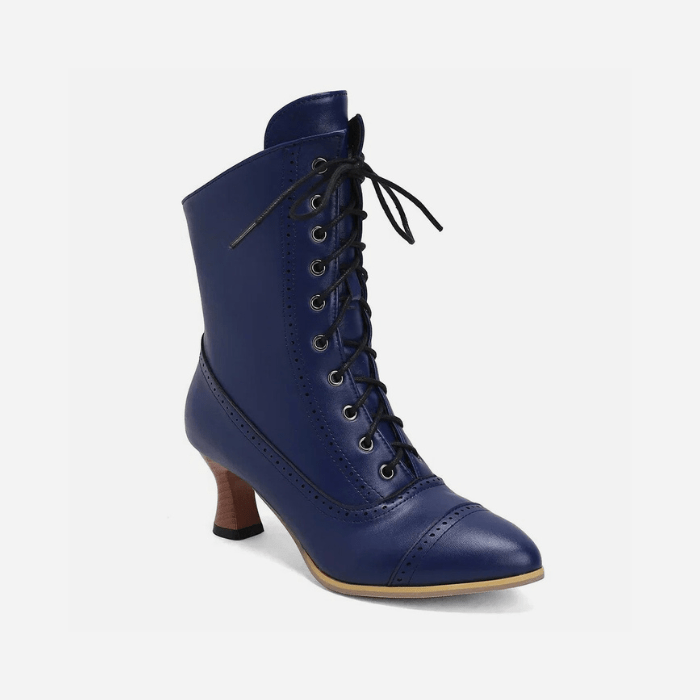 BOTTINES VINTAGE FEMME BLEU / 34