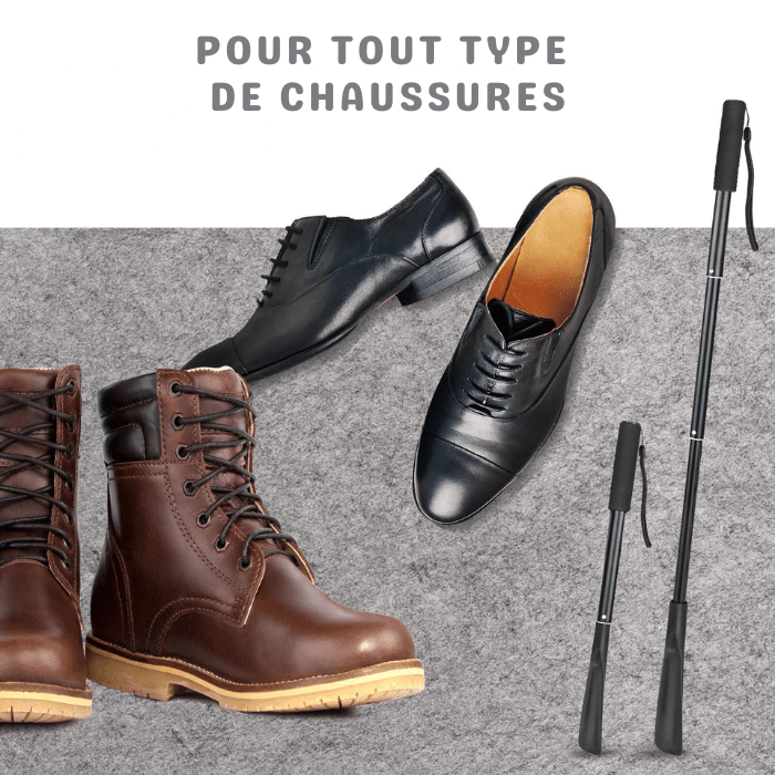 CHAUSSE-PIEDS LONG RÉTRACTABLE NOIR