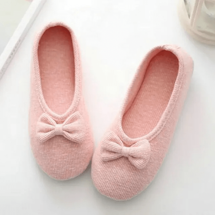 CHAUSSONS BALLERINES FEMME CHINÉS ROSE / 35