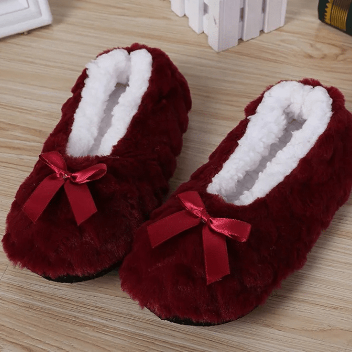 CHAUSSONS BALLERINES FEMME MOELLEUX Rouge / 36-38