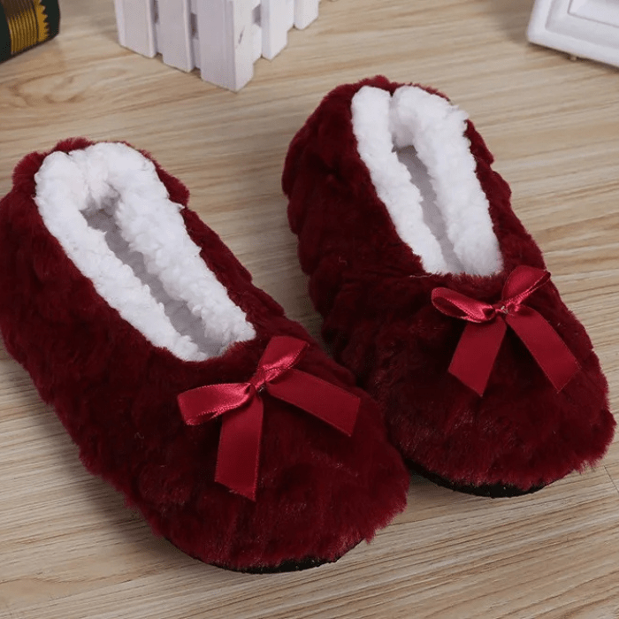 CHAUSSONS BALLERINES FEMME MOELLEUX Rouge / 36-38