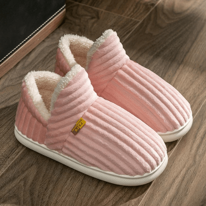 CHAUSSONS BOTTES FEMME FOURRÉS ROSE / 36-37