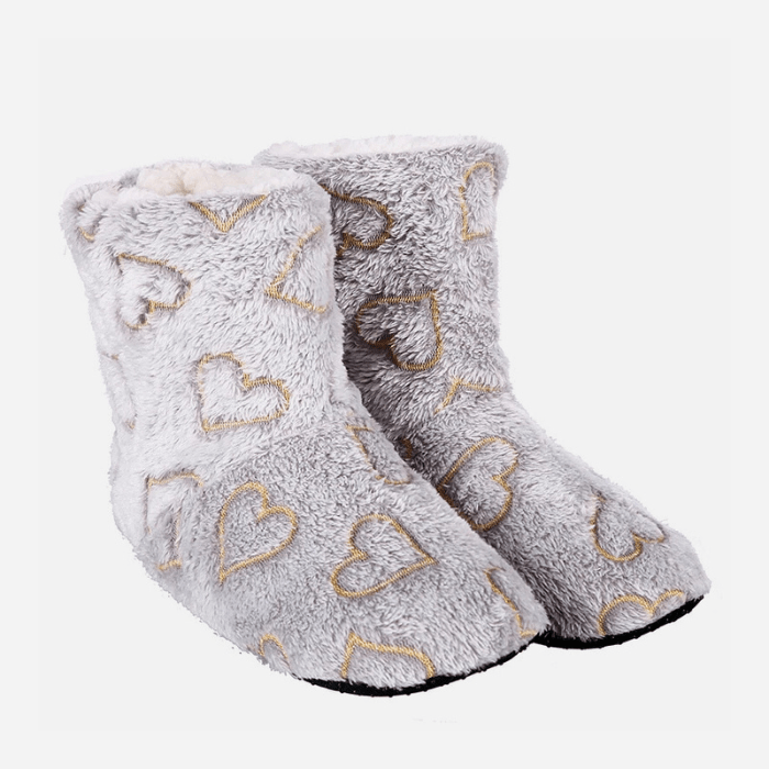 CHAUSSONS BOTTINES FEMME FOURRÉS GRIS / 38-40