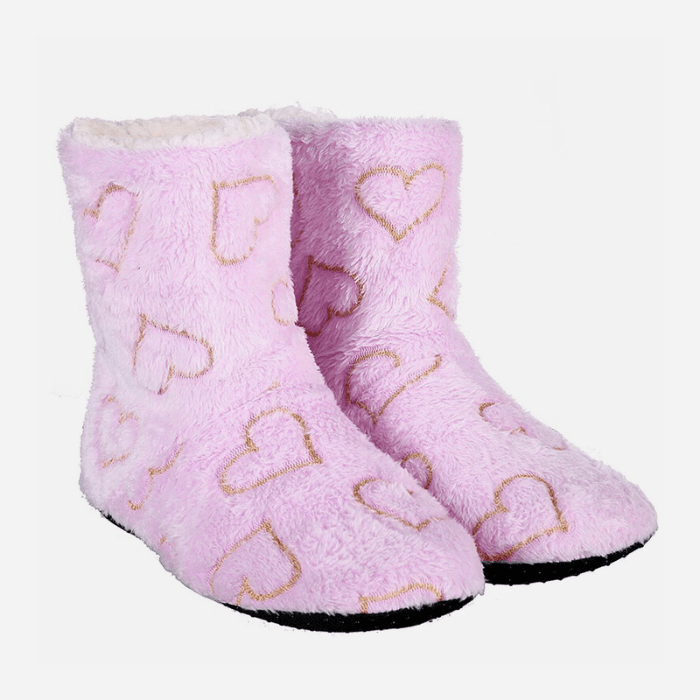 CHAUSSONS BOTTINES FEMME FOURRÉS ROSE / 38-40