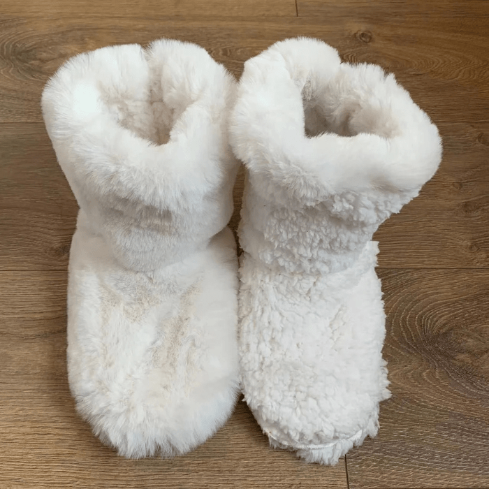 CHAUSSONS BOTTINES FEMME MOELLEUX BLANC / 35-37