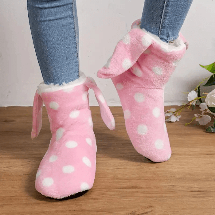 CHAUSSONS BOTTINES FEMME OREILLES DE LAPIN