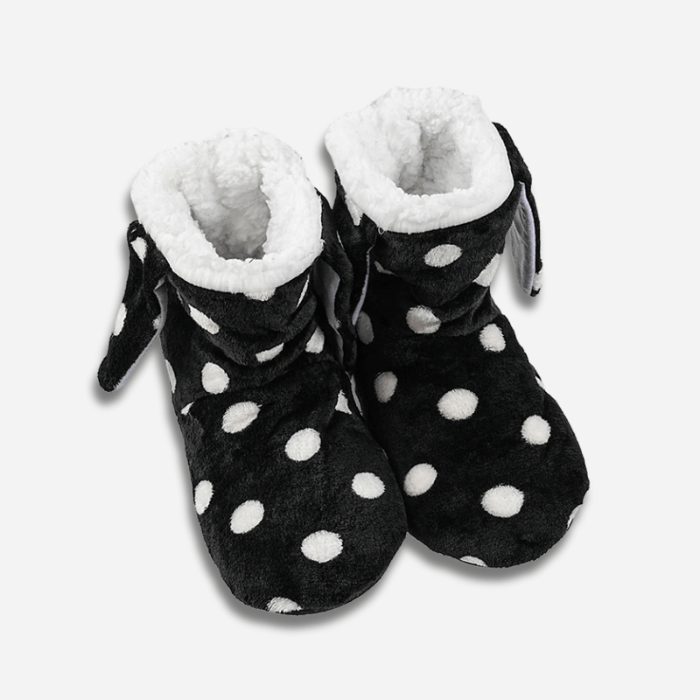 CHAUSSONS BOTTINES FEMME OREILLES DE LAPIN NOIR / 39-41