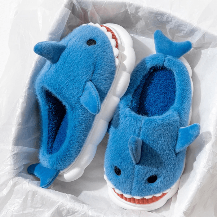 CHAUSSONS CHAUDS RIGOLO REQUIN BLEU / 36-37