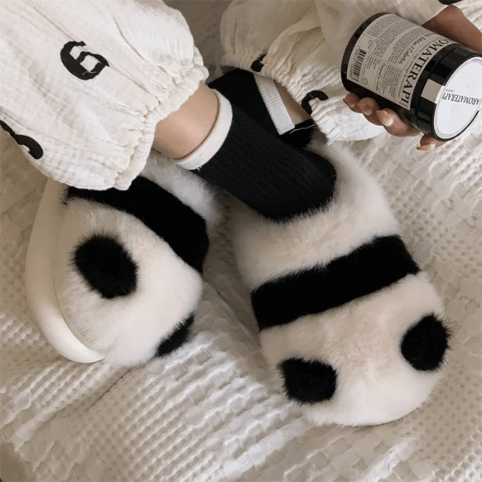 CHAUSSONS CHAUDS RIGOLOS PANDA