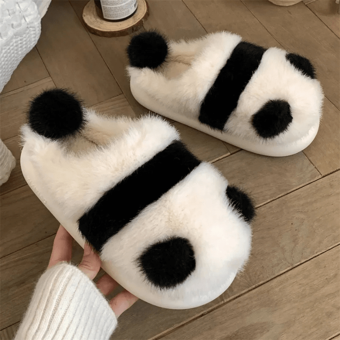 CHAUSSONS CHAUDS RIGOLOS PANDA