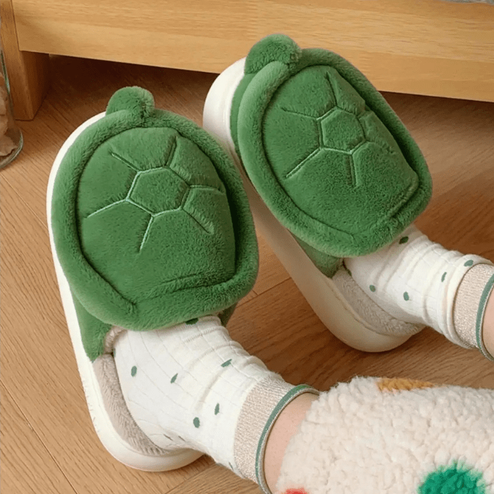 CHAUSSONS CHAUDS RIGOLOS TORTUES