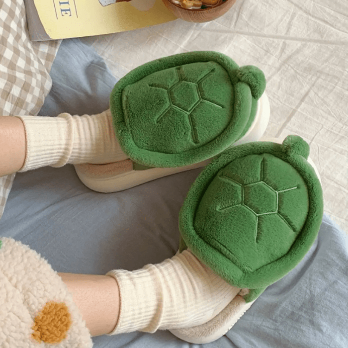 CHAUSSONS CHAUDS RIGOLOS TORTUES