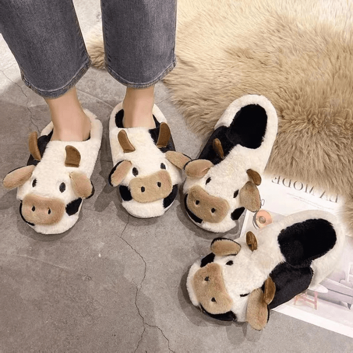 CHAUSSONS CHAUDS RIGOLOS VACHE