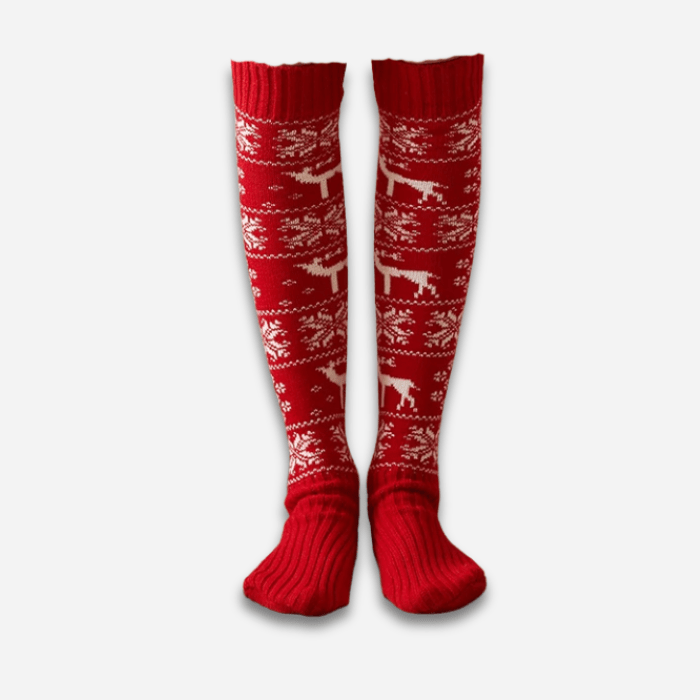 CHAUSSONS CHAUSSETTE FEMME HAUTS NOËL