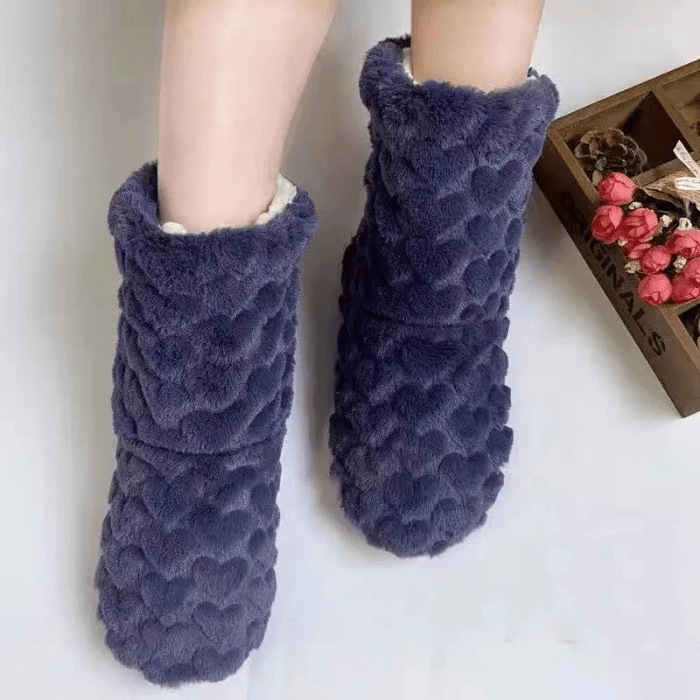 CHAUSSONS CHAUSSETTES ANTIDÉRAPANTS MAUVE / 35-37