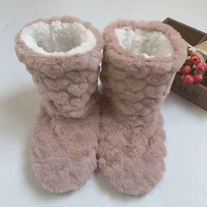 CHAUSSONS CHAUSSETTES ANTIDÉRAPANTS ROSE / 35-37