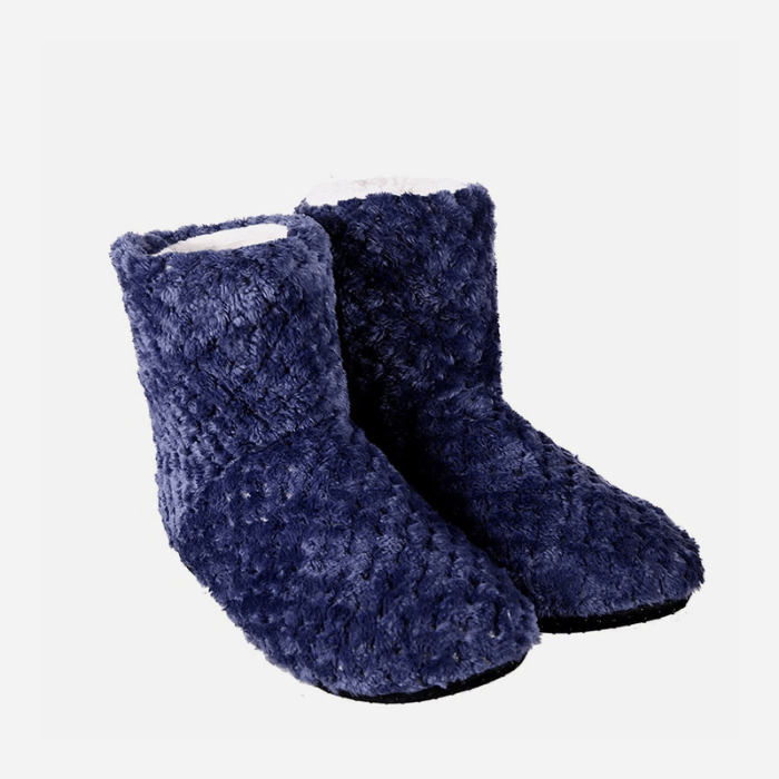 CHAUSSONS CHAUSSETTES FEMME AVEC SEMELLE BLEU / 39-41