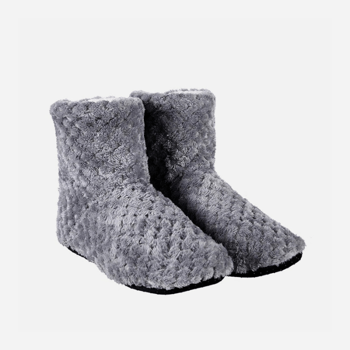 CHAUSSONS CHAUSSETTES FEMME AVEC SEMELLE GRIS / 39-41