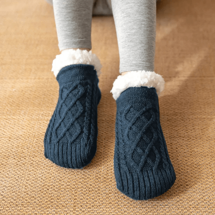 CHAUSSONS CHAUSSETTES FEMME BLEU FONCÉ / 35-39