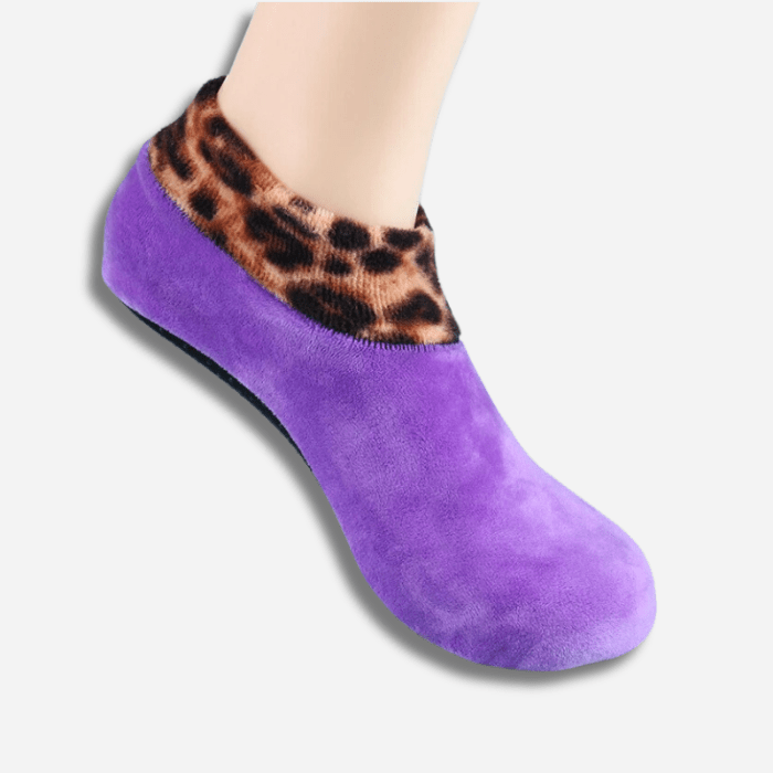 CHAUSSONS CHAUSSETTES FEMME DOUX MAUVE / Standard