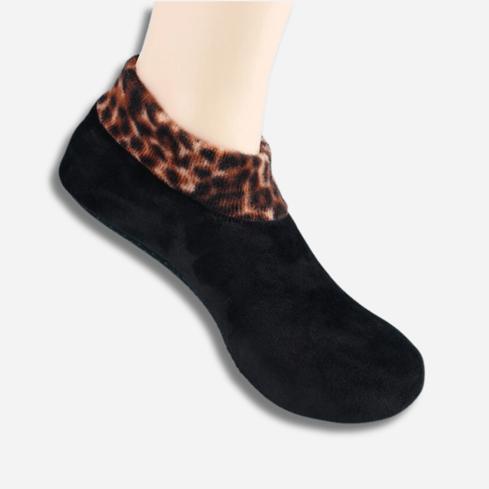 CHAUSSONS CHAUSSETTES FEMME DOUX NOIR / Standard