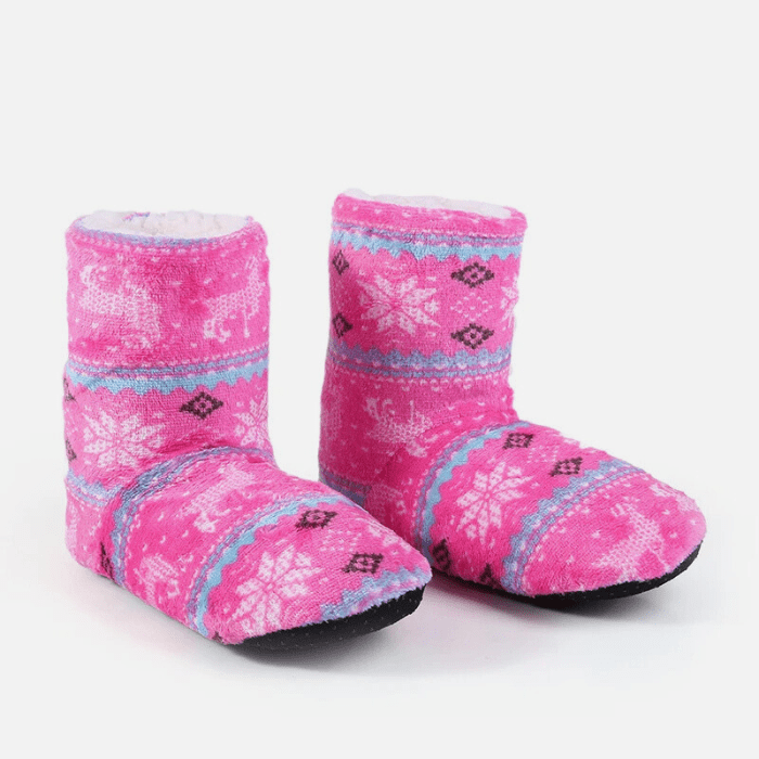 CHAUSSONS CHAUSSETTES FEMME NOËL ANTIDÉRAPANTS ROSE / 38-40